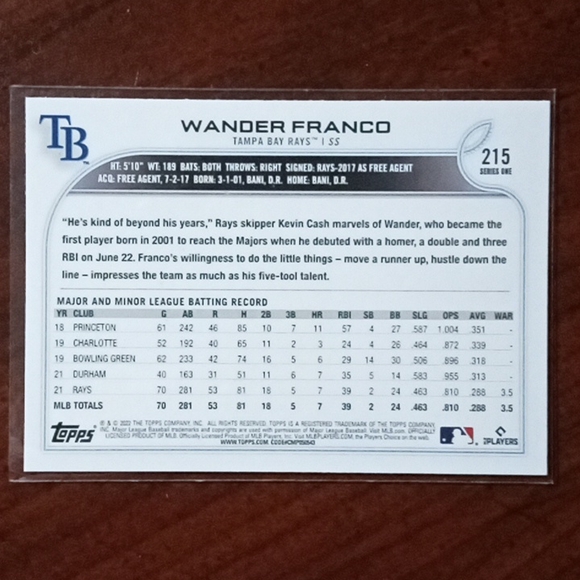 Wander Franco RC rookie card - Picture 2 of 2